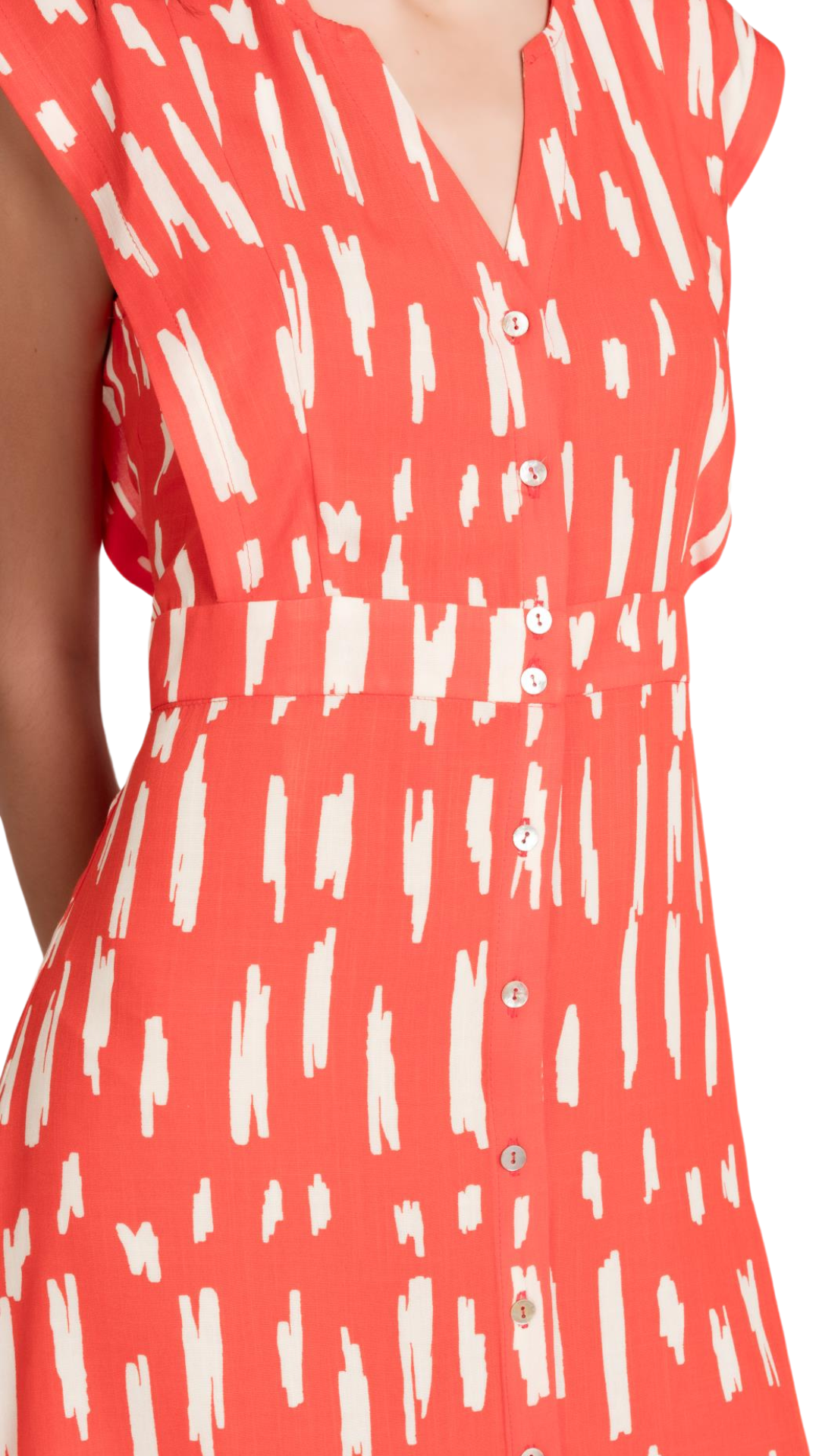 Vestido Pinceladas rojo