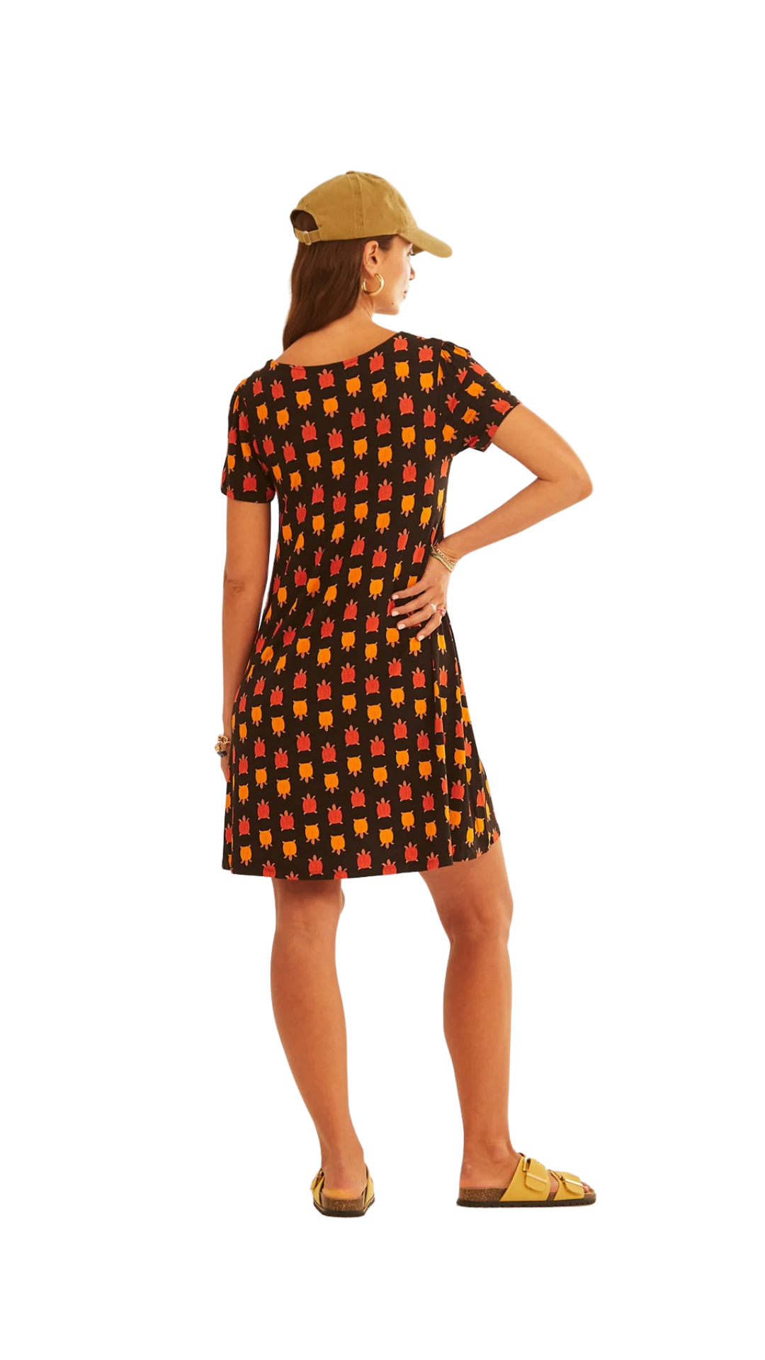 Vestido Easy Manga Corta Black Turtle