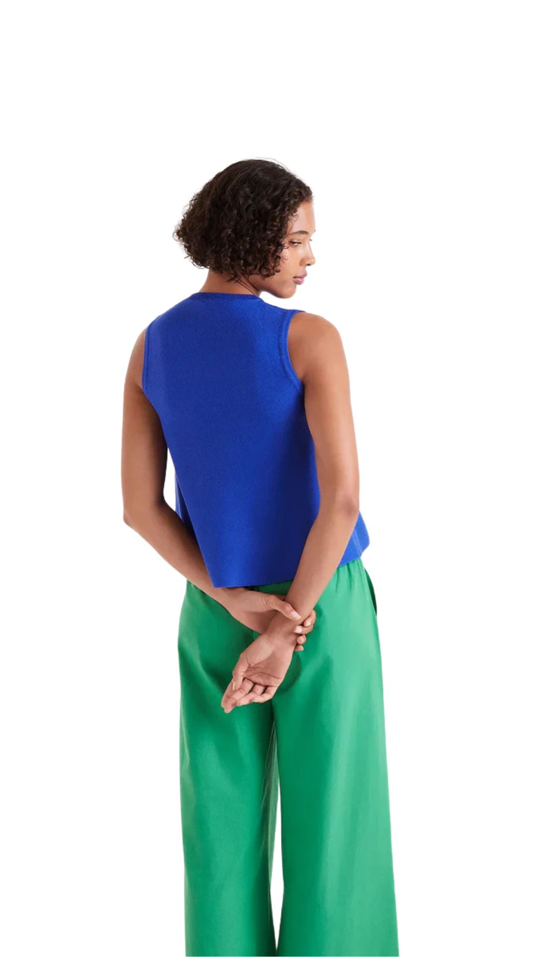 Top evasé punto azul