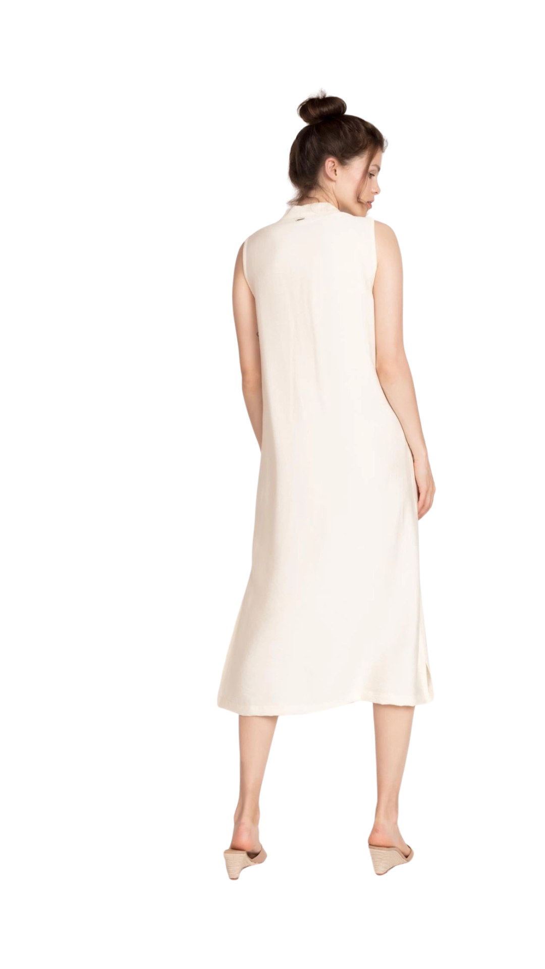 Vestido Midi Fluido Blanco