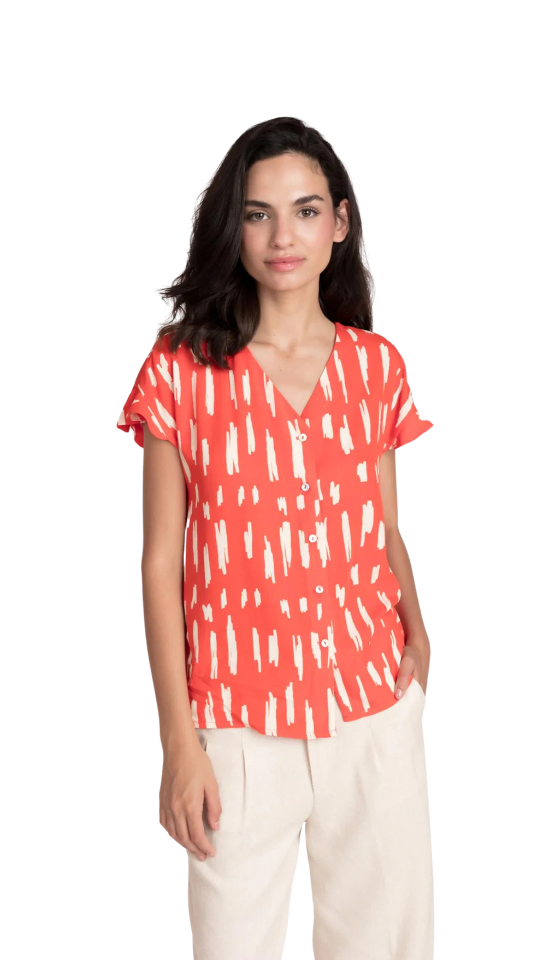 Camisa Pinceladas Rojo