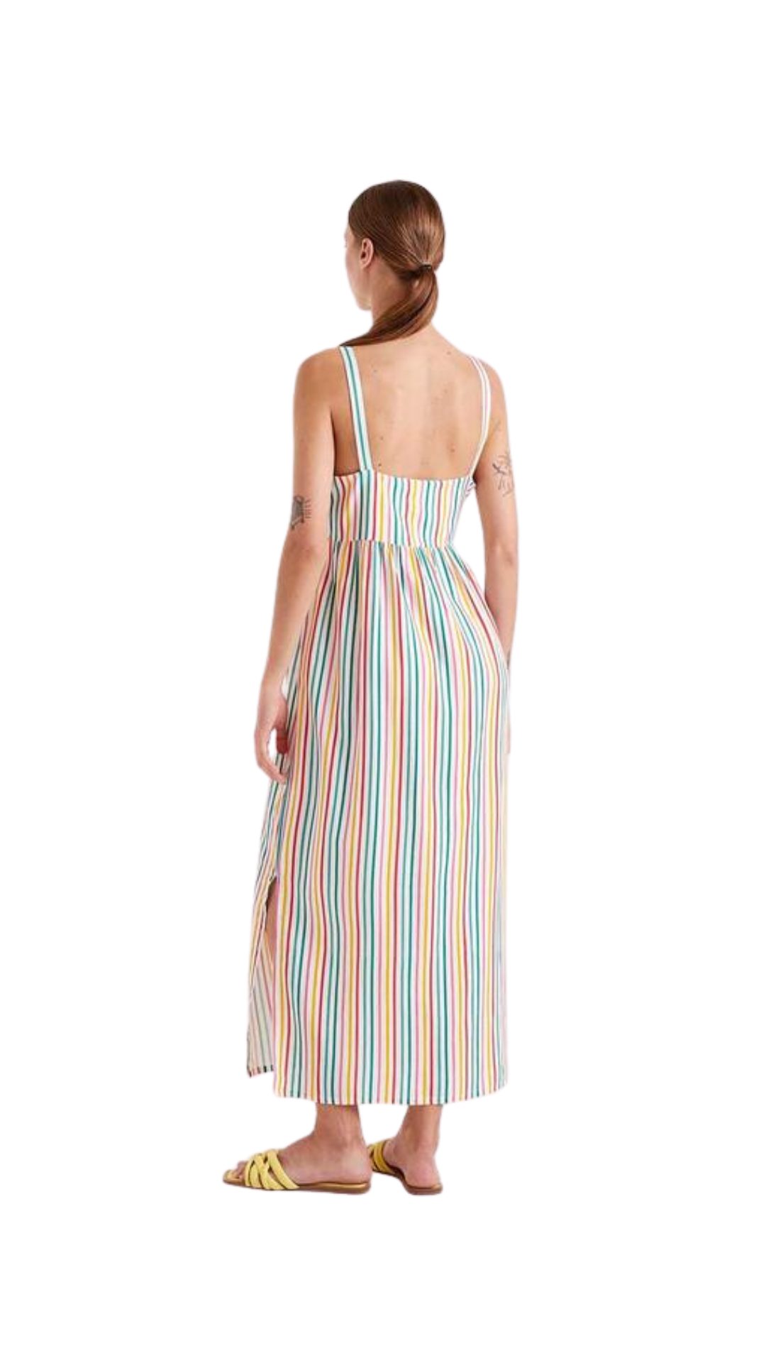 Vestido largo rayas multicolor