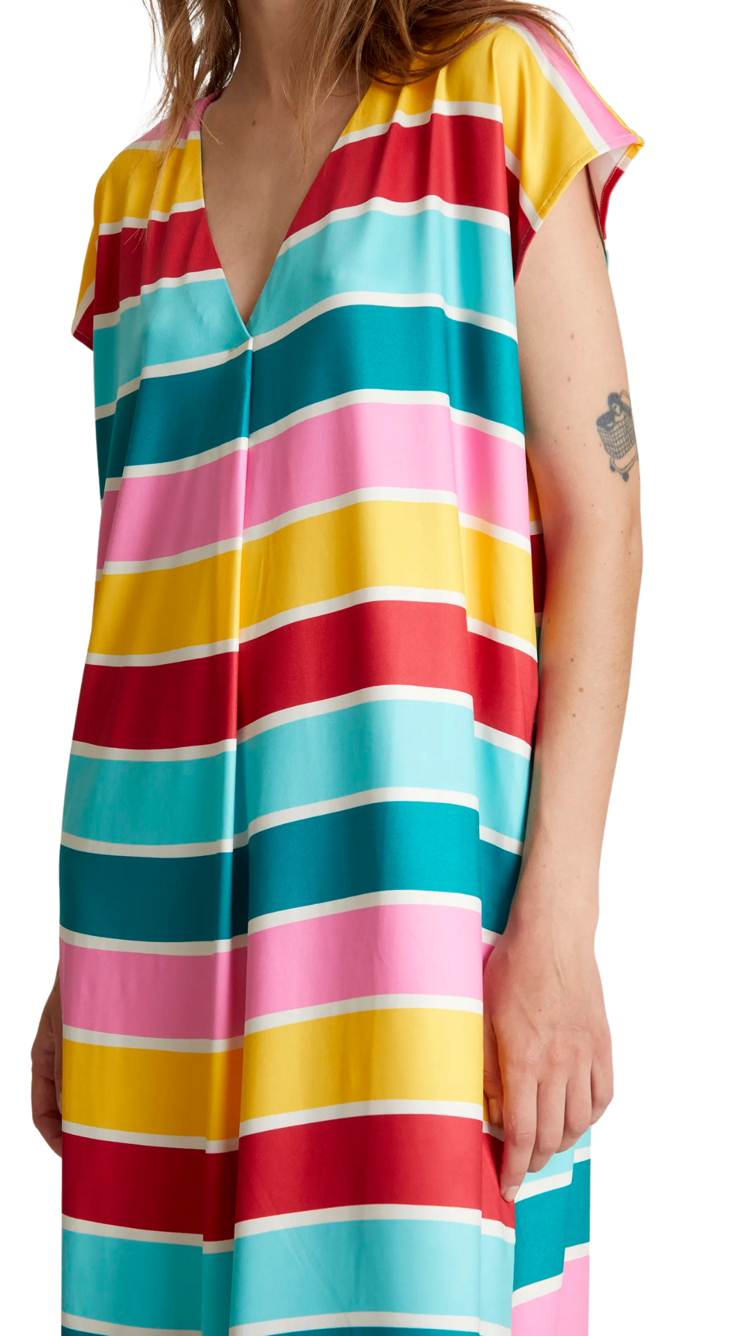 Kaftan largo estampado Colour Wave