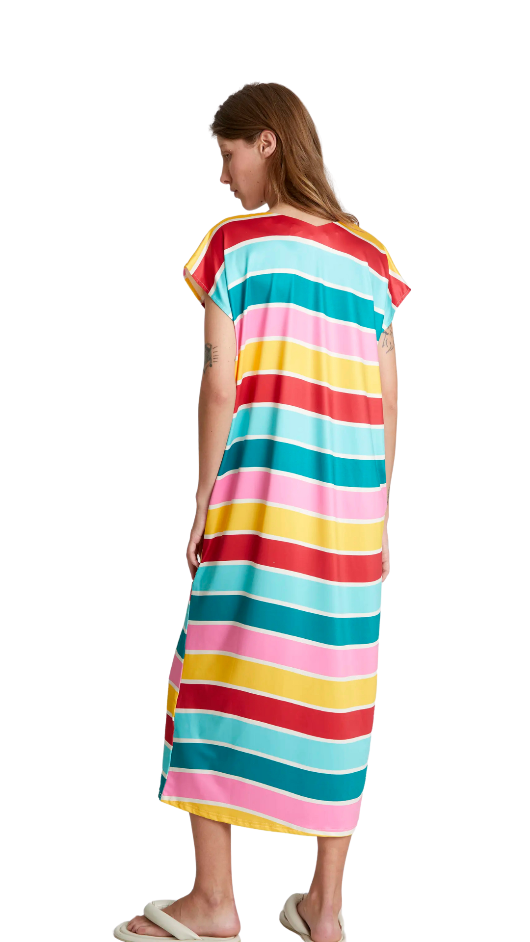 Kaftan largo estampado Colour Wave