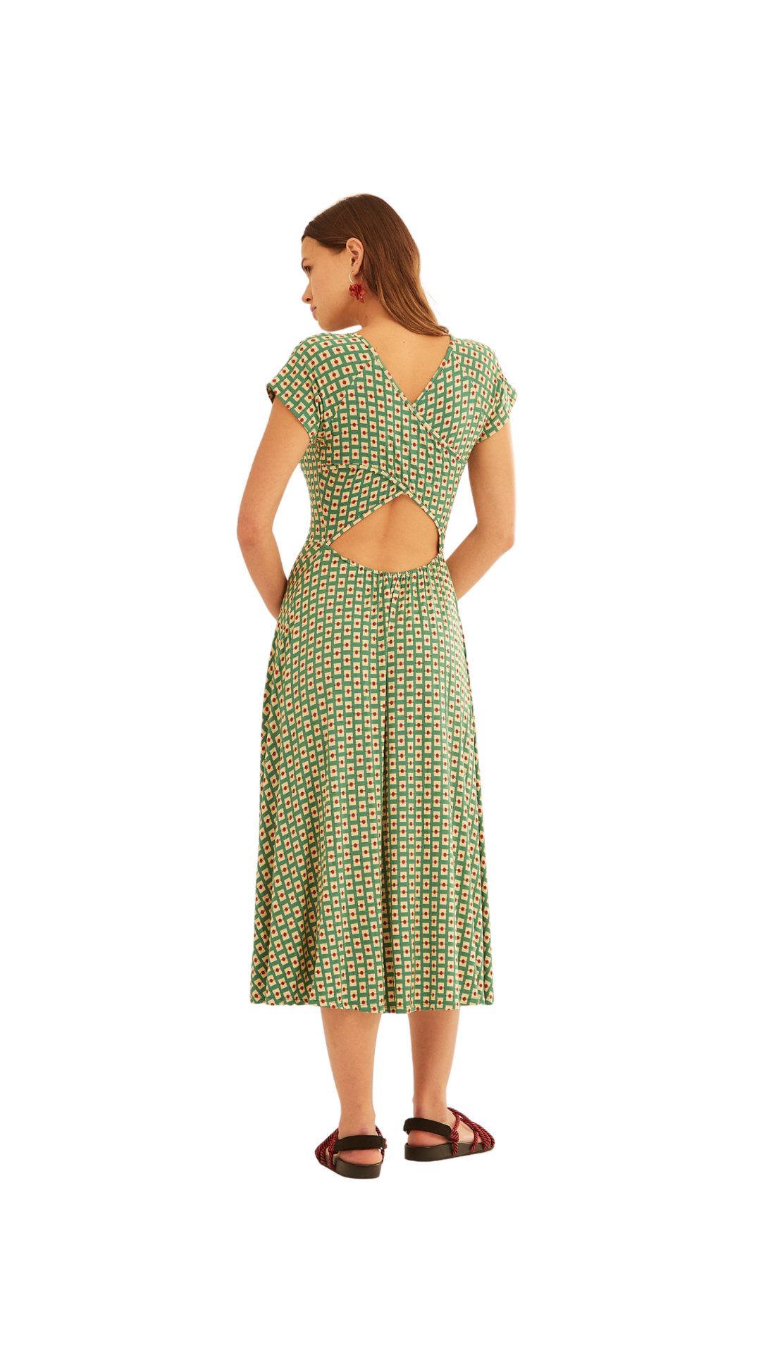 Vestido Cruzado Espalda Green Token