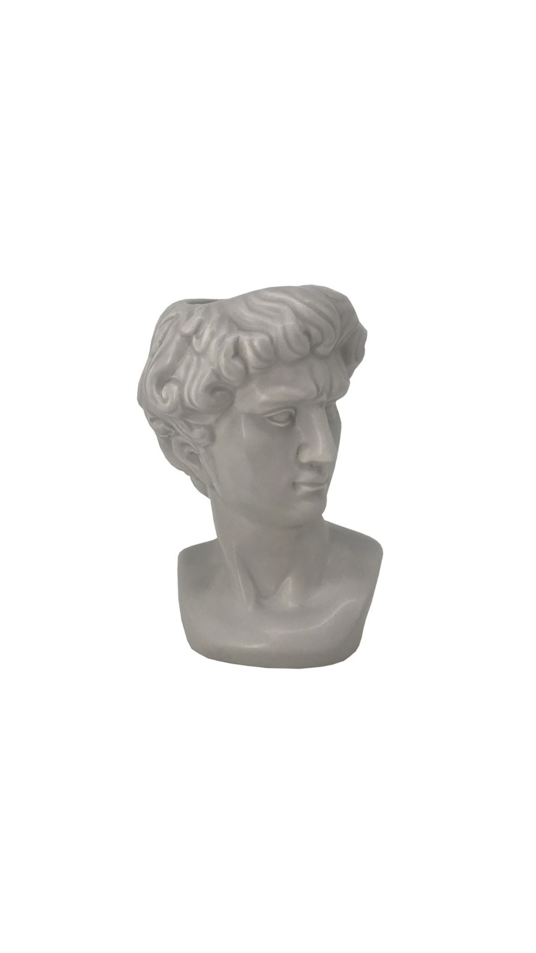 Greek Vase Head Gray Medium