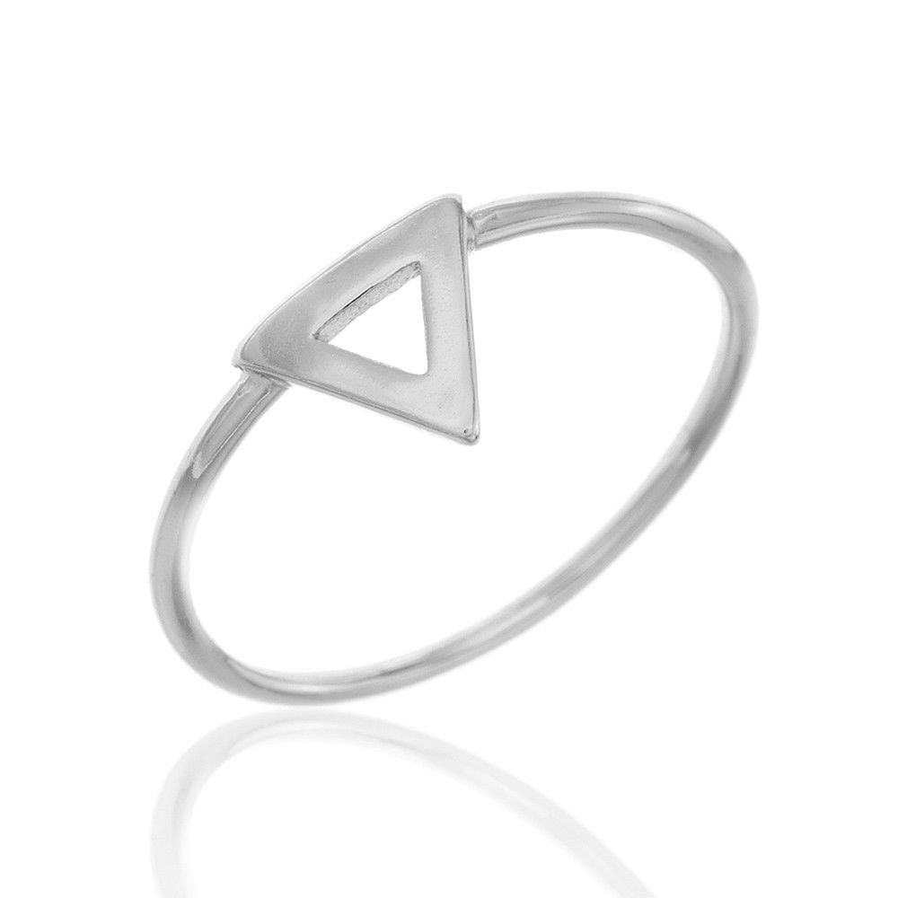 Anillo Triángulo Anillo Plata 