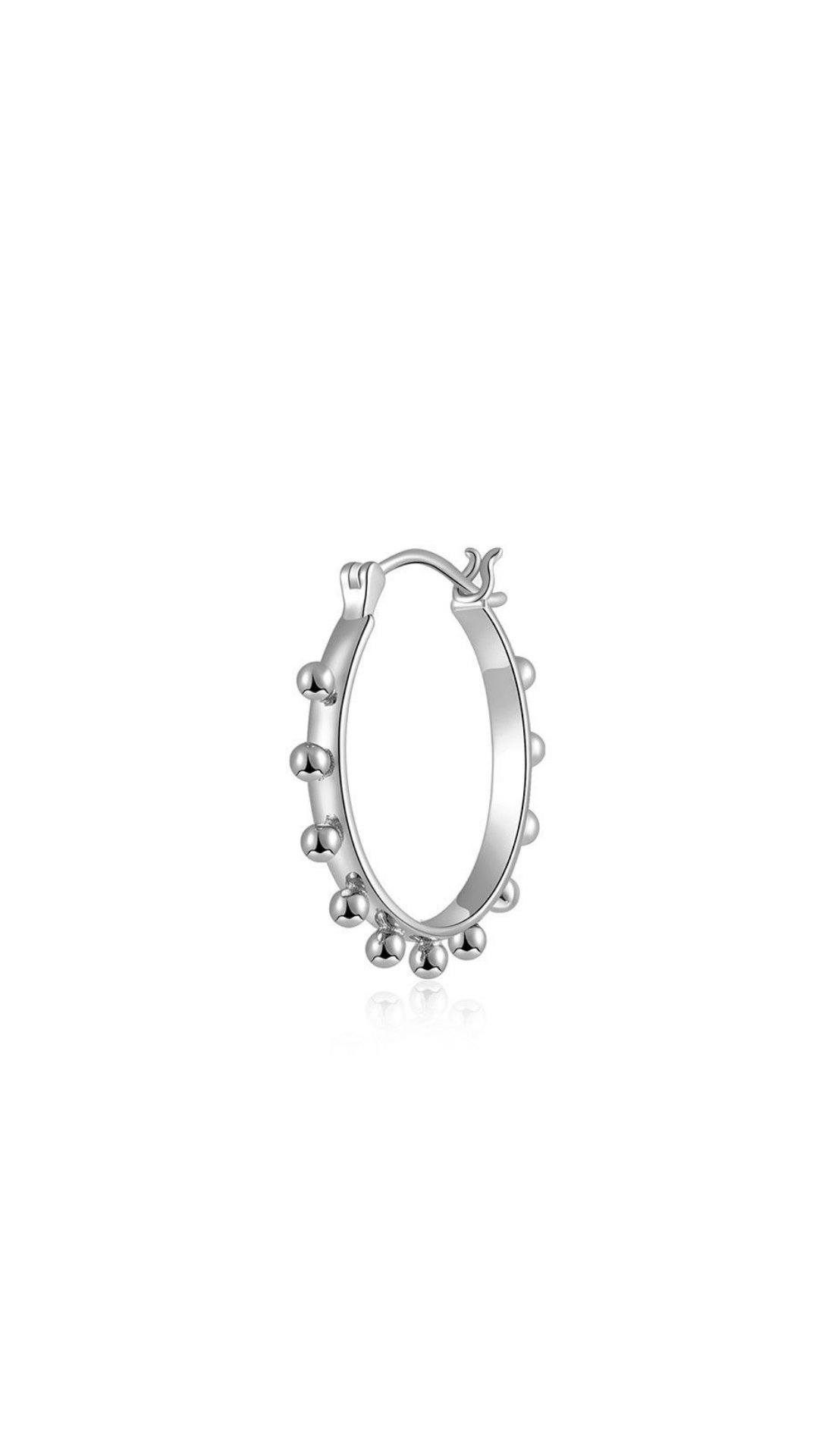 PENDIENTE ARO BOLITAS PENDIENTE Plata 
