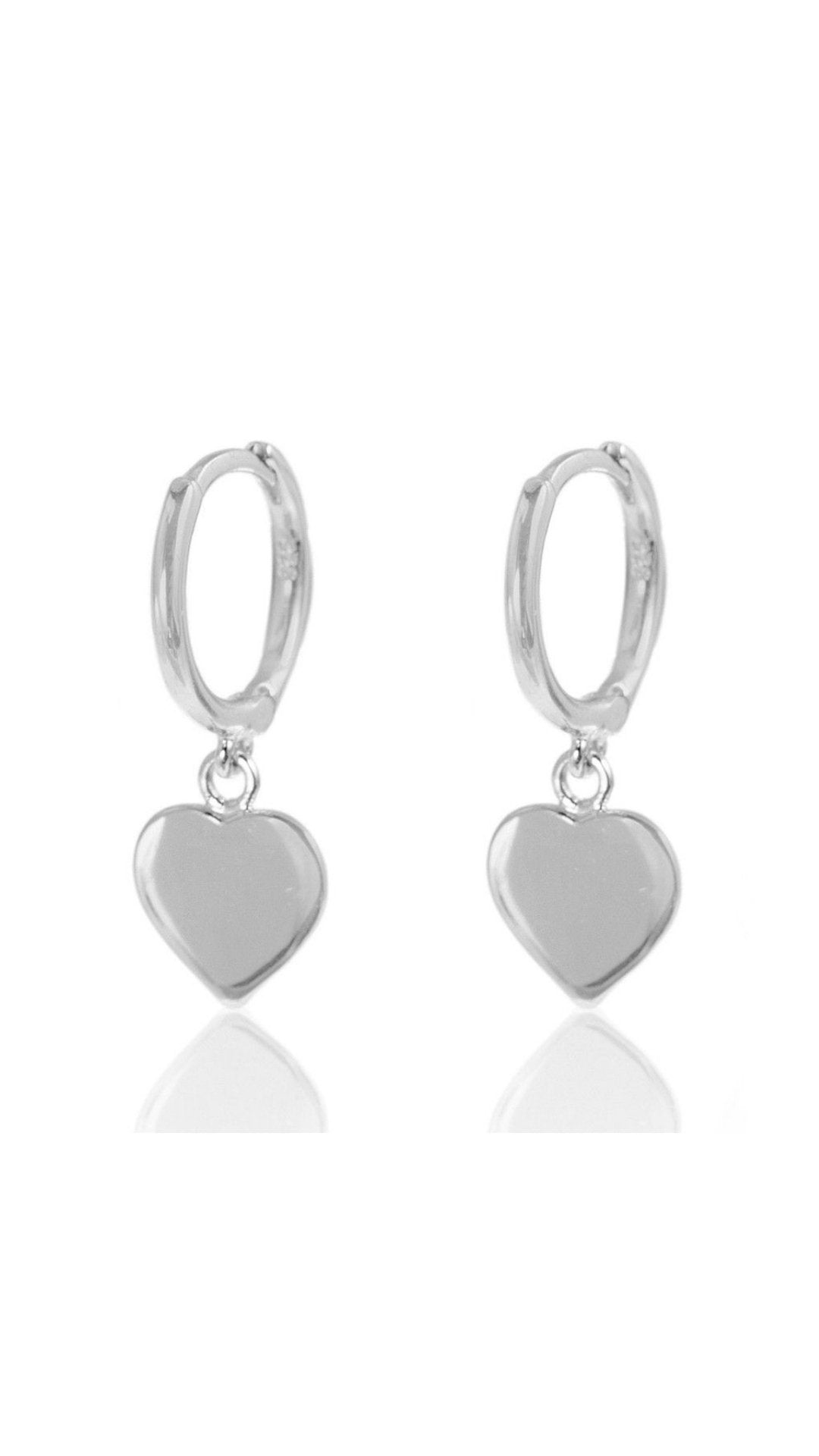 PENDIENTE ARO CORAZON PENDIENTE Plata 