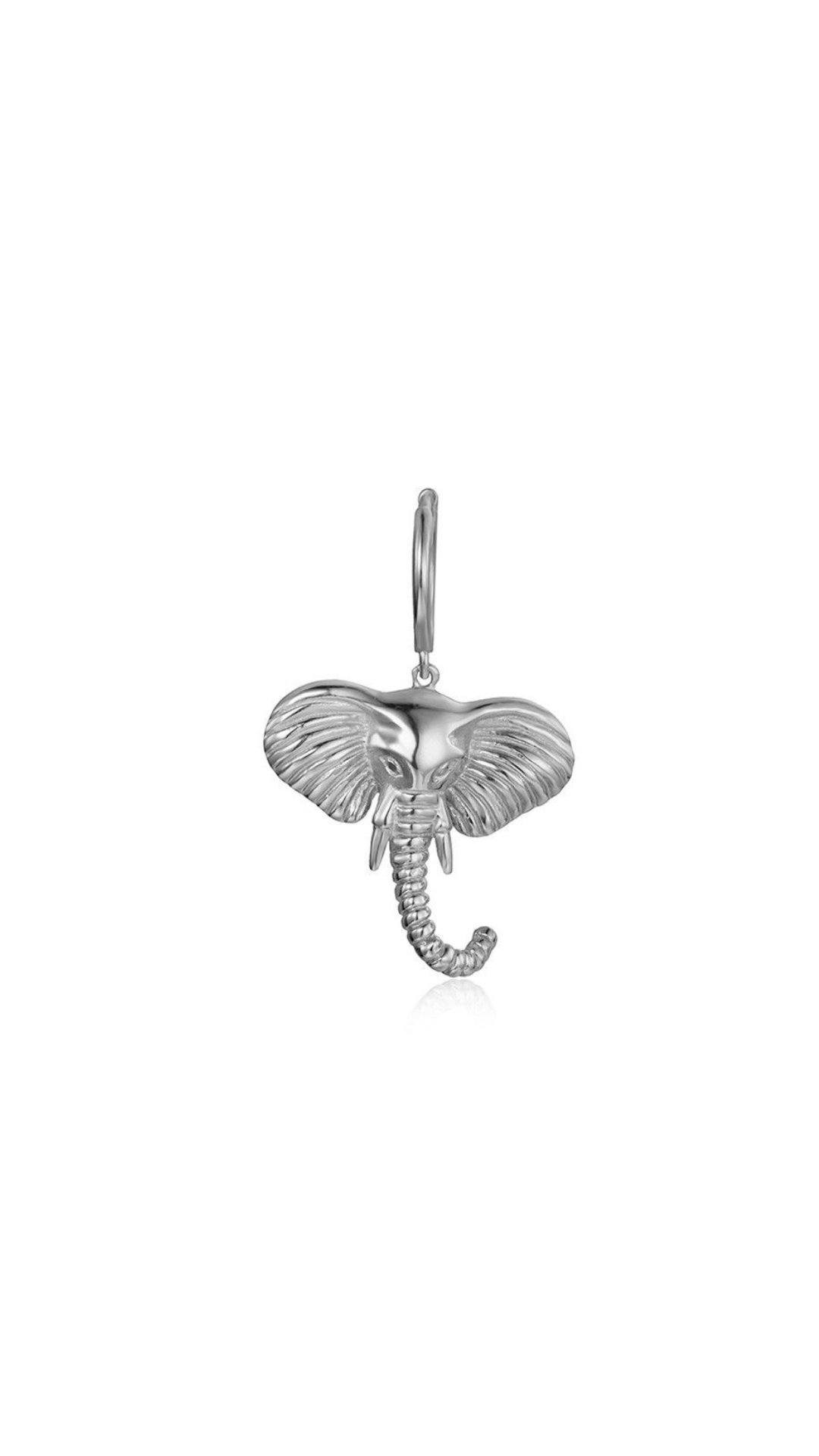 PENDIENTE ARO ELEFANTE PENDIENTE Plata 