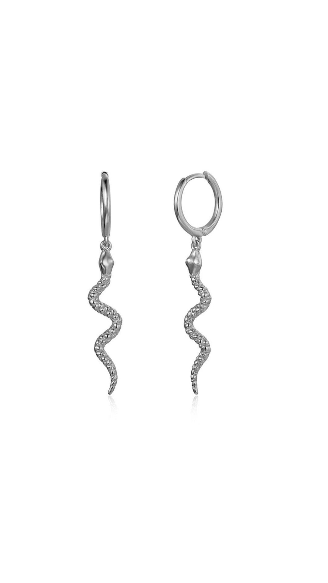 PENDIENTE ARO SERPIENTE PENDIENTE Plata 