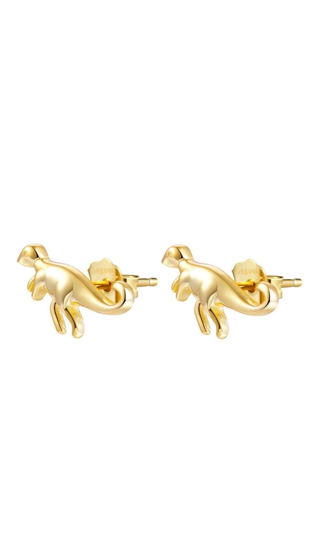 PENDIENTE DINO TREX DORADO PENDIENTE Oro 