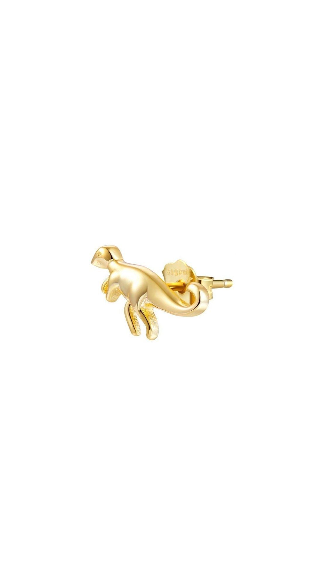 PENDIENTE DINO TREX DORADO PENDIENTE Oro 