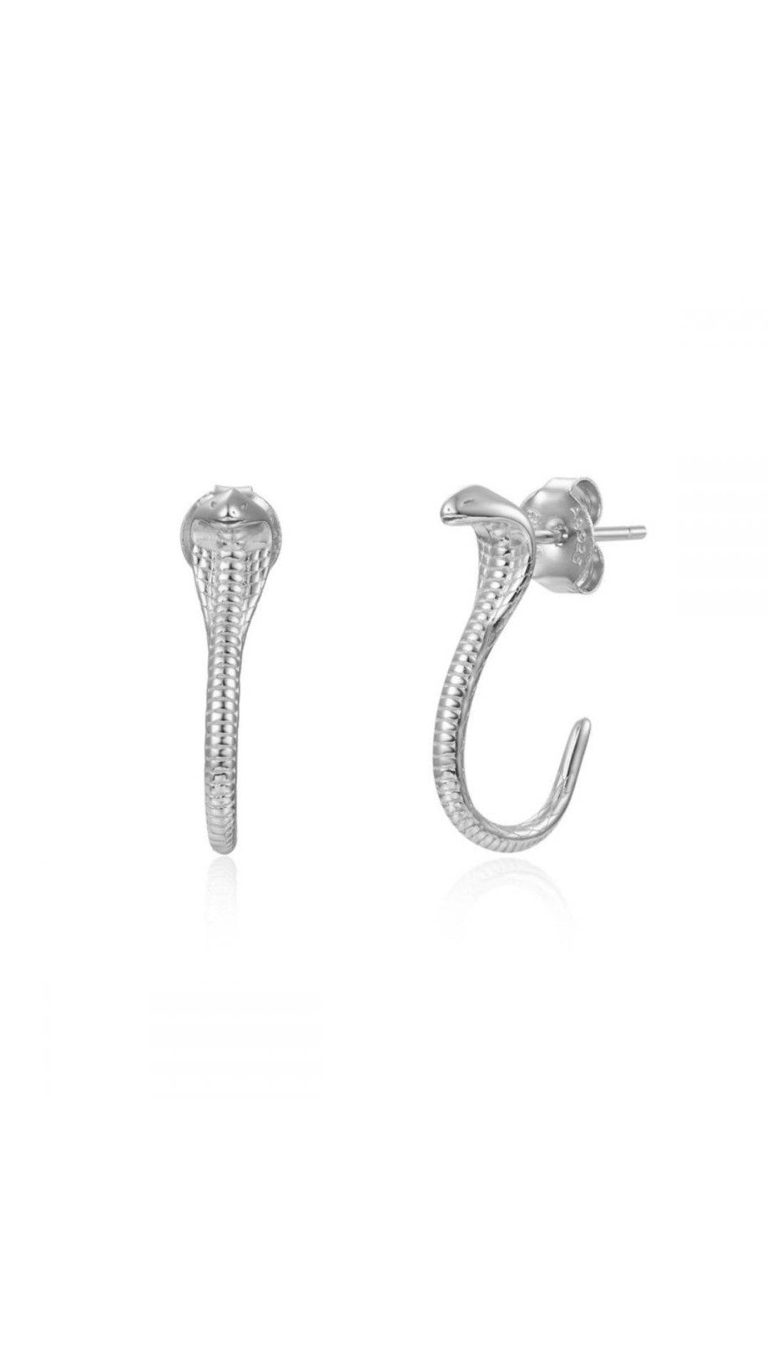 Pendiente Serpiente Cobra PENDIENTE Plata 