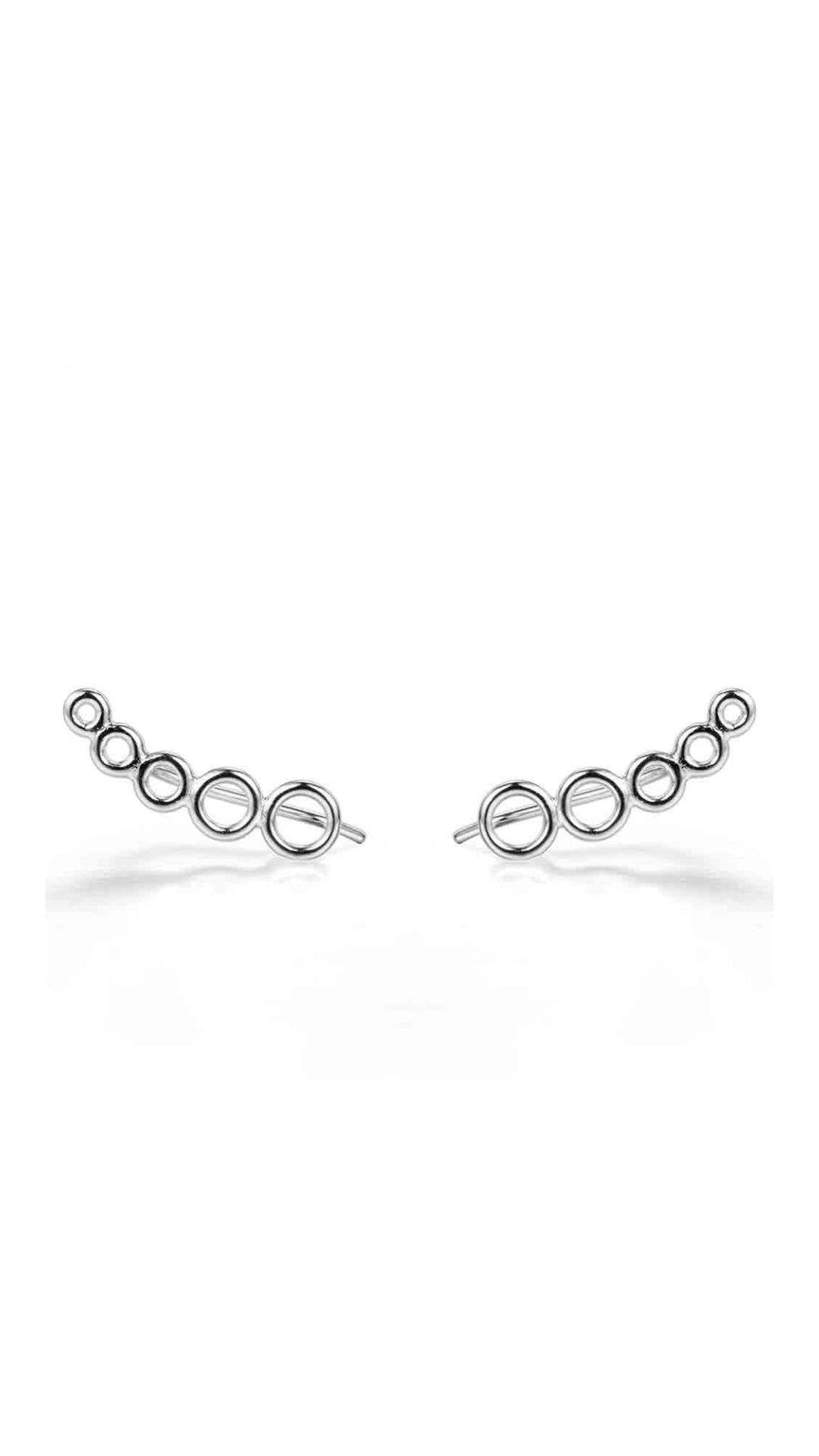 PENDIENTES TREPADOR CÍRCULOS PENDIENTE Plata 