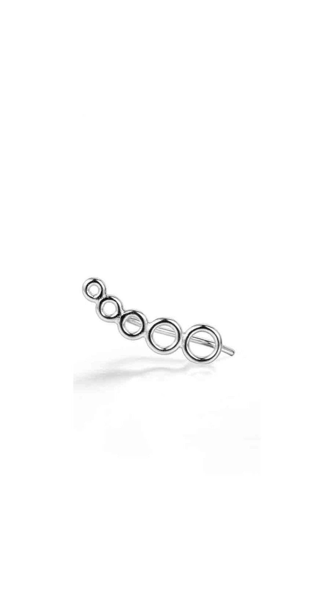 PENDIENTES TREPADOR CÍRCULOS PENDIENTE Plata DERECHA 