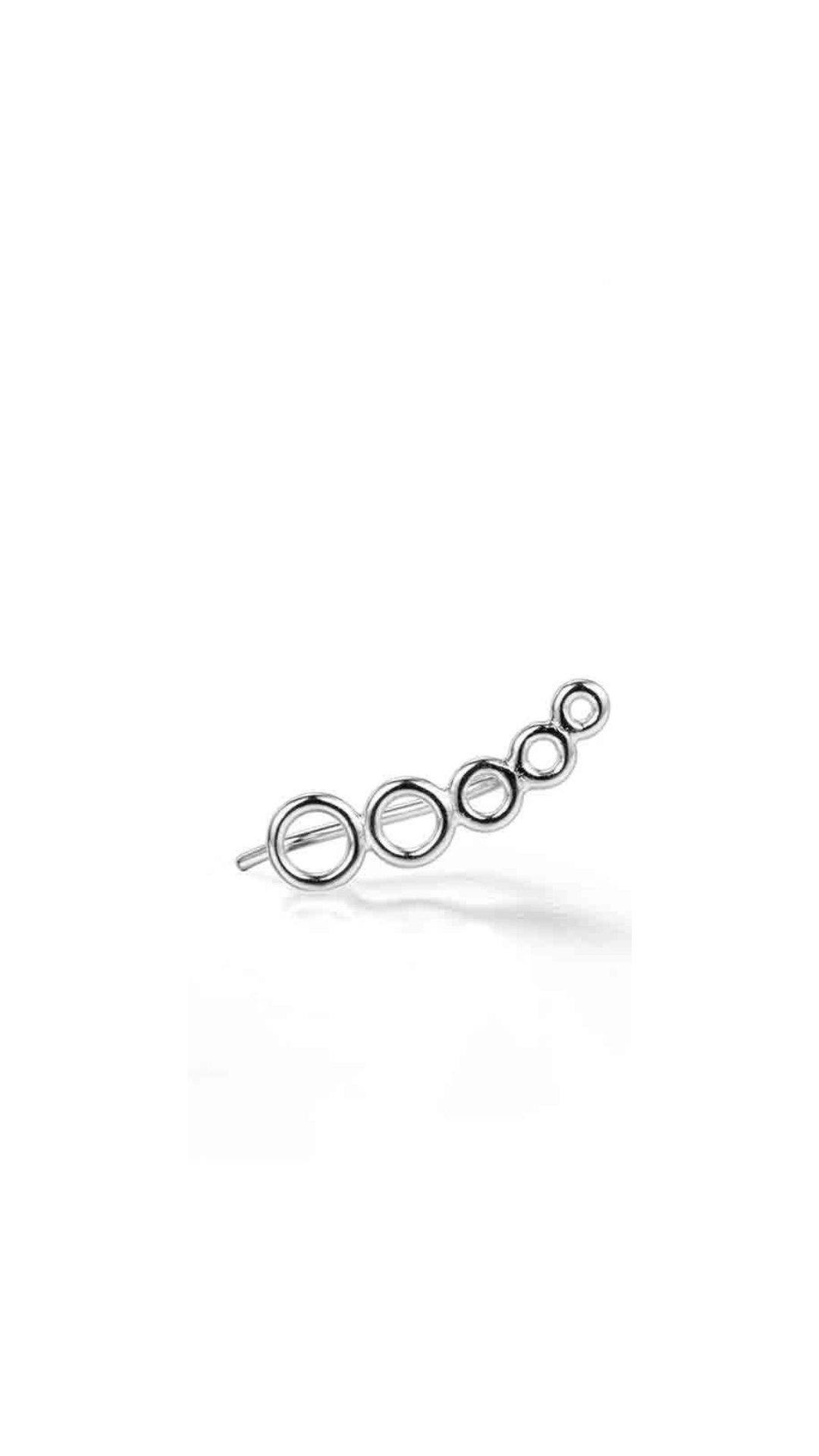 PENDIENTES TREPADOR CÍRCULOS PENDIENTE Plata IZQUIERDA 